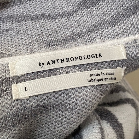 Anthropologie Lizzie Zebra Mock Neck Knit Sweater Top Long Sleeve, Large - Picture 12 of 16